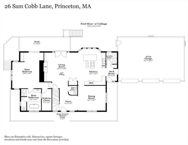 26 Sam Cobb Ln, Princeton, MA 01541 - view of floor plan / room layout