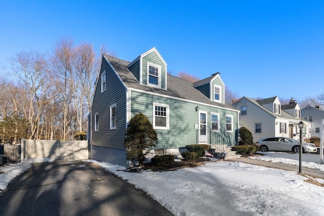 view of cape cod house