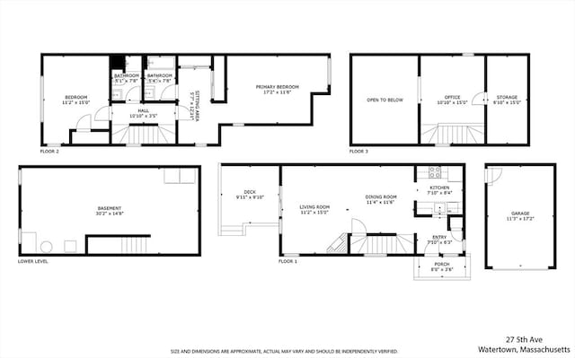 27 5th Ave Unit 27, Watertown, MA 02472 - view of room layout