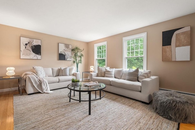 6 Magnolia Cir, Norfolk, MA 02056 - living area with baseboard heating and wood finished floors