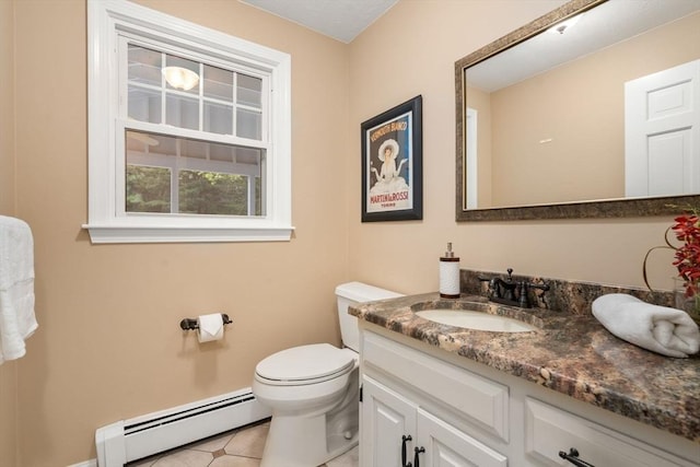 6 Magnolia Cir, Norfolk, MA 02056 - half bath featuring baseboard heating, vanity, and tile patterned flooring