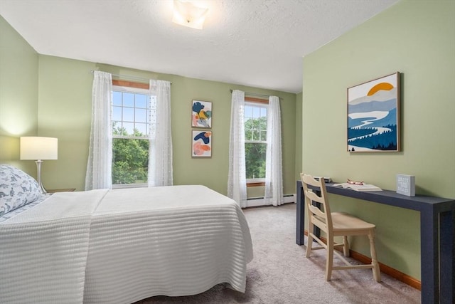 6 Magnolia Cir, Norfolk, MA 02056 - carpeted bedroom with baseboards and a baseboard heating unit