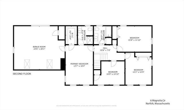 6 Magnolia Cir, Norfolk, MA 02056 - view of property floor plan