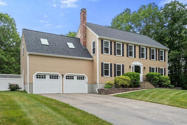 6 Magnolia Cir, Norfolk, MA 02056 - colonial house with driveway, a chimney, and roof with shingles