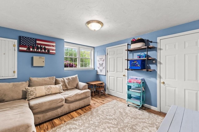 42 Britton St, Raynham, MA 02767 - living area with wood finished floors and a textured ceiling