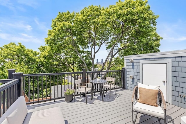 view of wooden deck