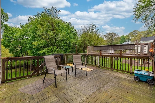 view of wooden terrace