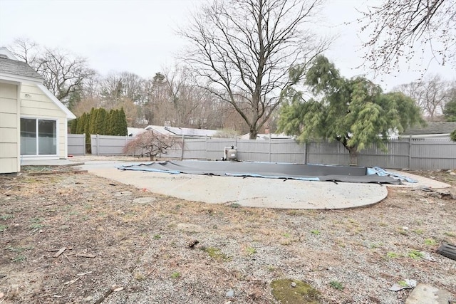 fenced backyard featuring a patio