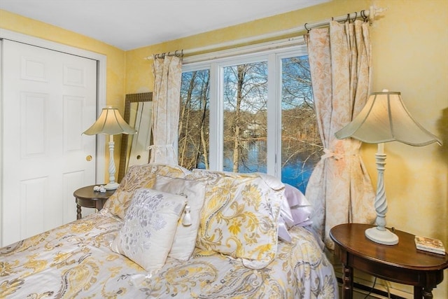 bedroom featuring a closet