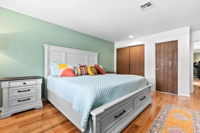 29 1st St Unit C, Salem, MA 01970 - bedroom with multiple closets, light wood-style floors, and recessed lighting