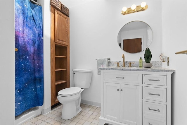 29 1st St Unit C, Salem, MA 01970 - bathroom featuring vanity, tile patterned floors, and a shower with curtain