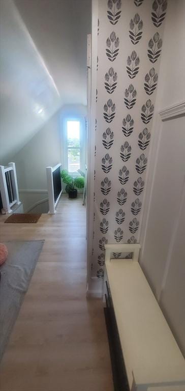 10 Monroe, Springfield, MA 01109 - hall with vaulted ceiling and wood finished floors