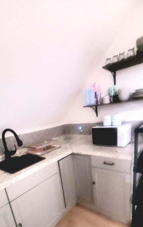 10 Monroe, Springfield, MA 01109 - kitchen with light countertops and open shelves