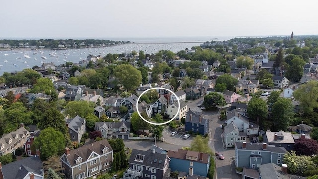 8 Franklin St Unit 18, Marblehead, MA 01945 - aerial perspective of suburban area featuring a nearby body of water
