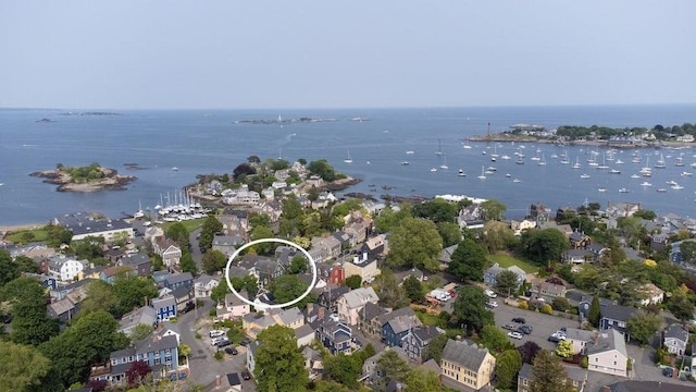 8 Franklin St Unit 18, Marblehead, MA 01945 - aerial view of property and surrounding area with a nearby body of water and nearby suburban area
