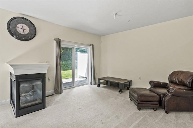 508 Linwood Ct Unit 508, Clinton, MA 01510 - living area with carpet and a glass covered fireplace