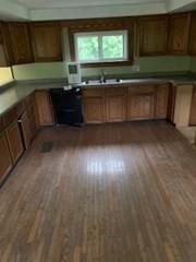 273 Dunhamtown Palmer Rd, Brimfield, MA 01010 - kitchen featuring wood finished floors, brown cabinets, and a sink