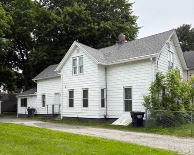 1098 Pleasant St, Palmer, MA 01069 - back of house featuring a chimney