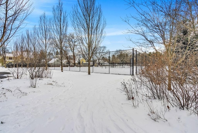 view of snowy yard