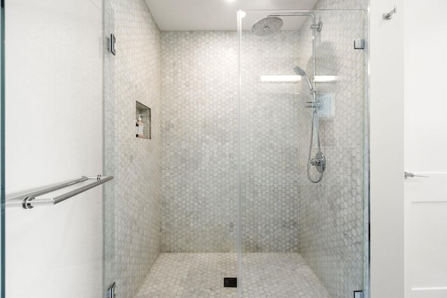 bathroom featuring walk in shower