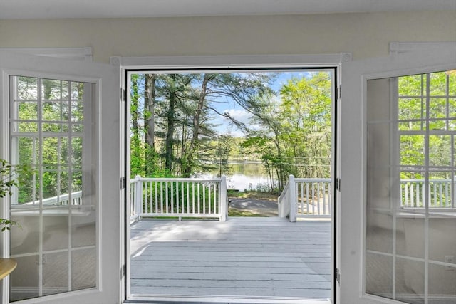 31 Brookside Dr, North Smithfield, RI 02896 - doorway with a water view