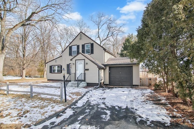 view of property featuring a garage