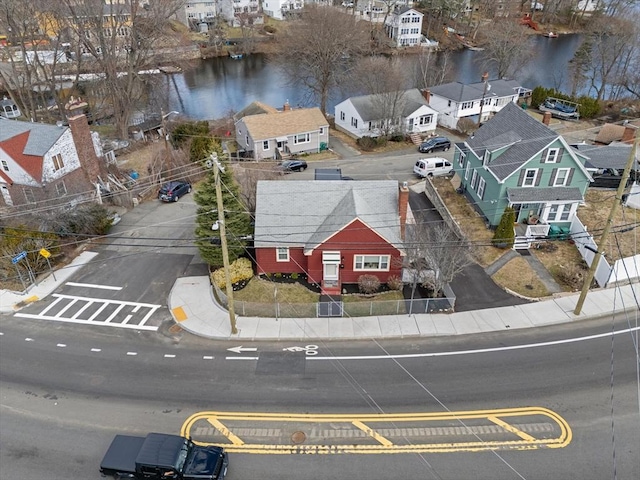 215 Lynnfield St, Lynn, MA 01904 - birds eye view of property featuring a water view and a residential view