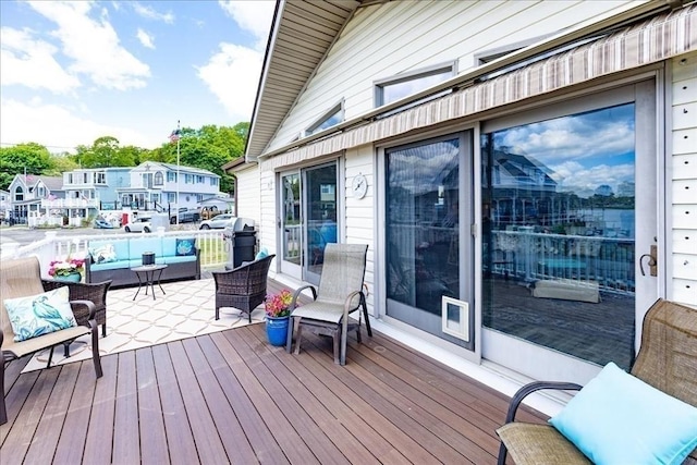 1 Shore Ave, Beverly, MA 01915 - deck featuring an outdoor living space