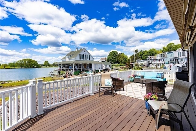 1 Shore Ave, Beverly, MA 01915 - deck with a water view and an outdoor hangout area
