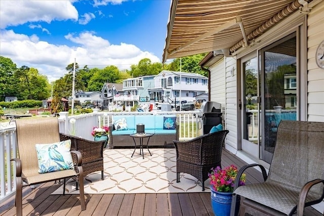1 Shore Ave, Beverly, MA 01915 - deck with a grill and an outdoor living space