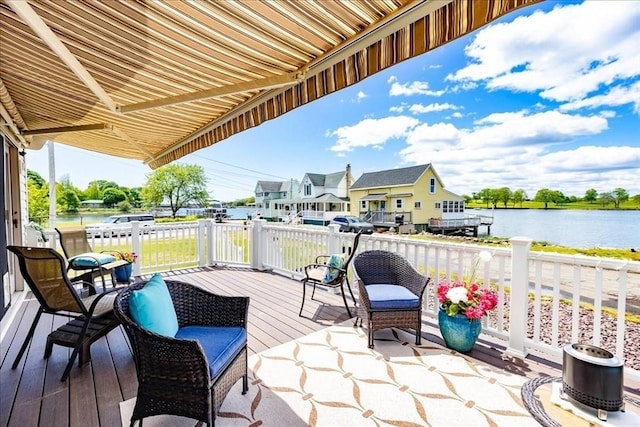 1 Shore Ave, Beverly, MA 01915 - wooden terrace featuring a water view