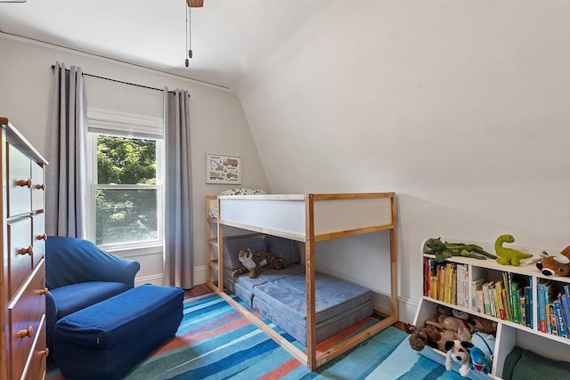 11 Draper Rd, Framingham, MA 01702 - bedroom featuring vaulted ceiling and wood finished floors
