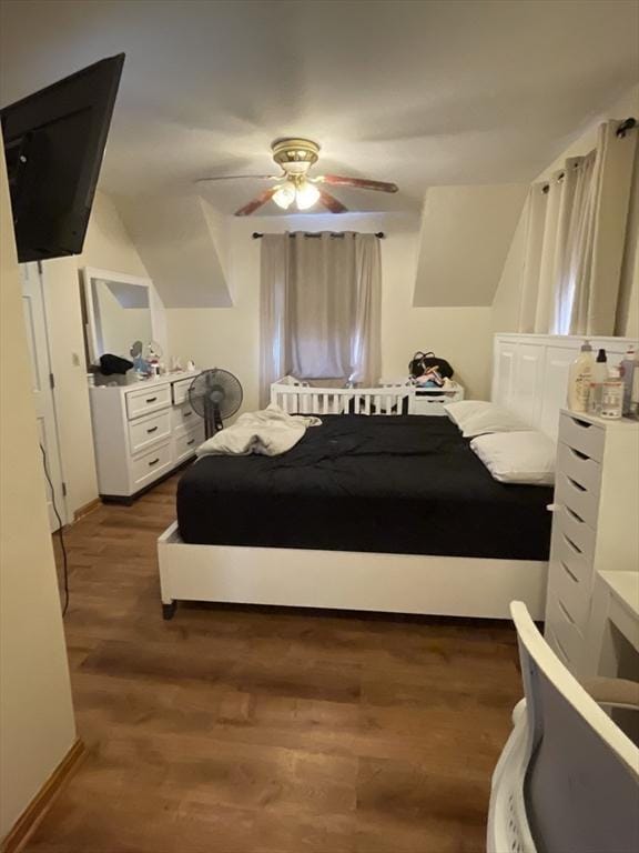 9 Cedar St, Lynn, MA 01905 - bedroom with a ceiling fan and dark wood finished floors