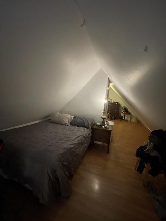 9 Cedar St, Lynn, MA 01905 - bedroom featuring lofted ceiling and wood finished floors