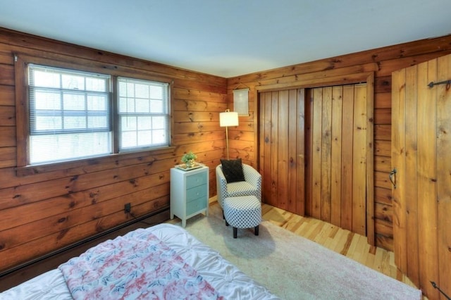living area featuring wood finished floors