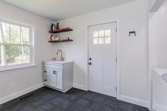 interior space with baseboards