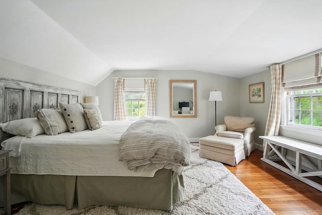 22 Partridge Rd, Duxbury, MA 02332 - bedroom with vaulted ceiling and wood finished floors