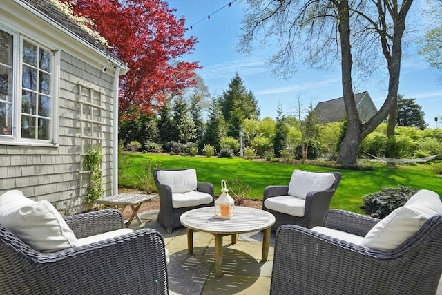 22 Partridge Rd, Duxbury, MA 02332 - view of patio / terrace featuring outdoor lounge area
