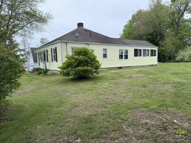 4 Perryville Rd, Webster, MA 01570 - rear view of property featuring a chimney and a yard