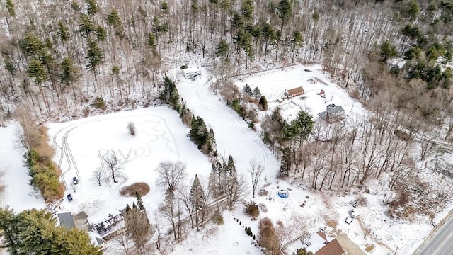 view of snowy aerial view