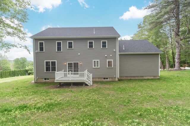 LOT0 Pine Hill Rd, Oxford, MA 01537 - back of house with a deck and a lawn