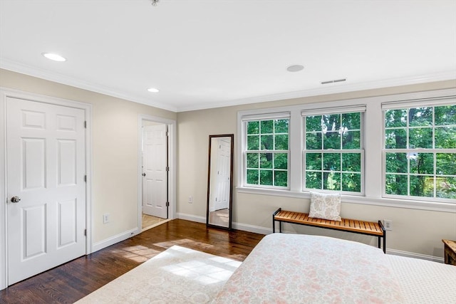 4 Derby Unit B, Salisbury, MA 01952 - bedroom featuring wood finished floors, ornamental molding, and recessed lighting