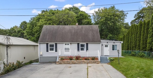 3 Rodman Rd, Webster, MA 01570 - cape cod-style house featuring roof with shingles and covered porch
