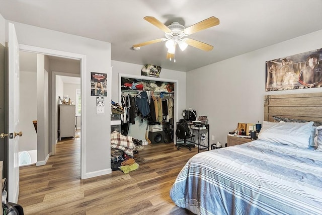 935 Old Keene Rd, Athol, MA 01331 - bedroom with wood finished floors, a closet, and a ceiling fan