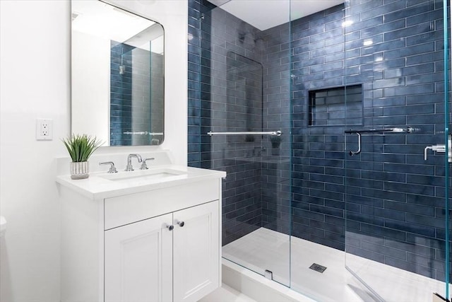 178 Ivy St, Brookline, MA 02446 - full bathroom with a shower stall and vanity