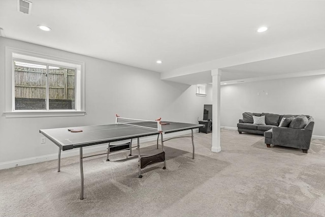 4 Fairfield Pl, Winchester, MA 01890 - recreation room with carpet floors, baseboards, and recessed lighting