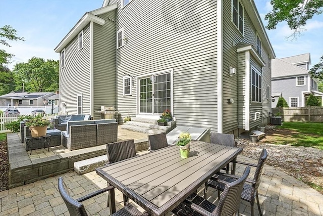 4 Fairfield Pl, Winchester, MA 01890 - view of patio with outdoor lounge area, central air condition unit, and outdoor dining space