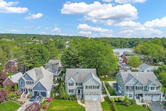 4 Fairfield Pl, Winchester, MA 01890 - aerial view of residential area featuring a forest