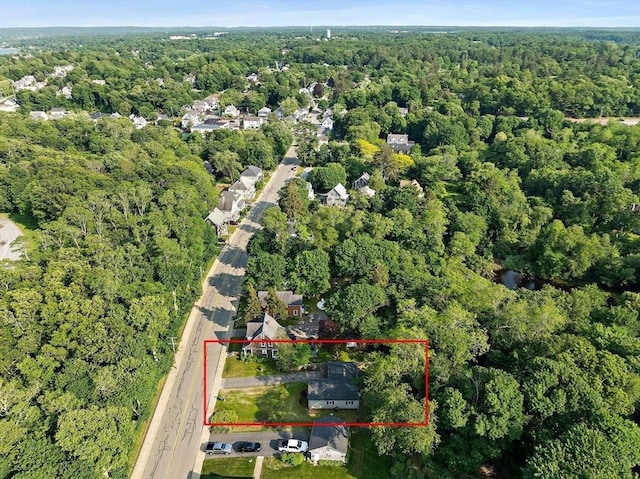32 Standish Ave, Plymouth, MA 02360 - view of property location with a heavily wooded area and property parcel outlined