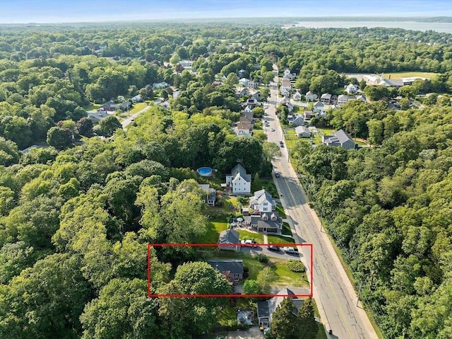 32 Standish Ave, Plymouth, MA 02360 - aerial view of property's location featuring property parcel outlined